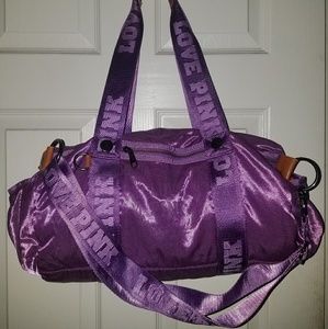 Purple Satin VS PINK Mini Duffle Bag